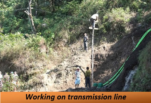 Working on transmission line